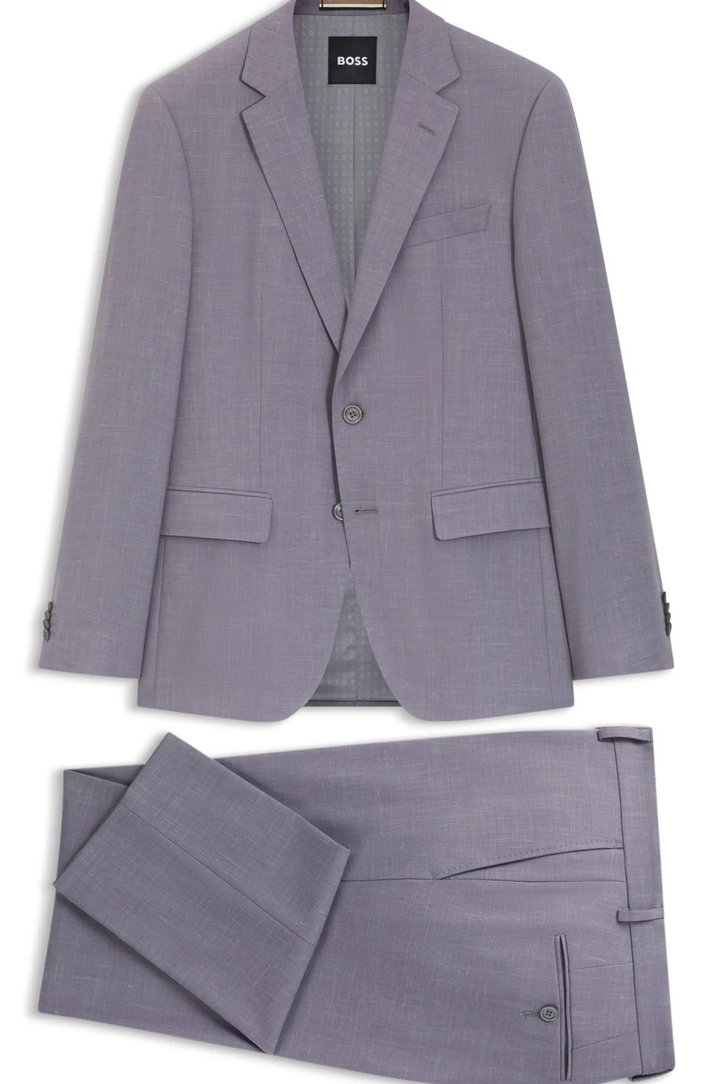 Slim-Fit Zweiteiler aus fein gemustertem Gewebe