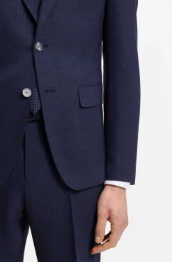 Slim-Fit Zweiteiler aus fein gemustertem Gewebe