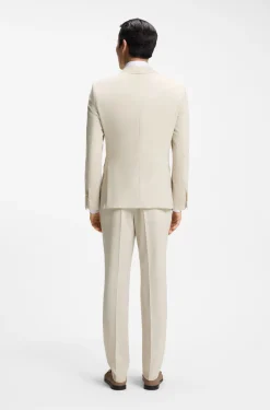 Slim-Fit Zweiteiler aus fein gemustertem Gewebe