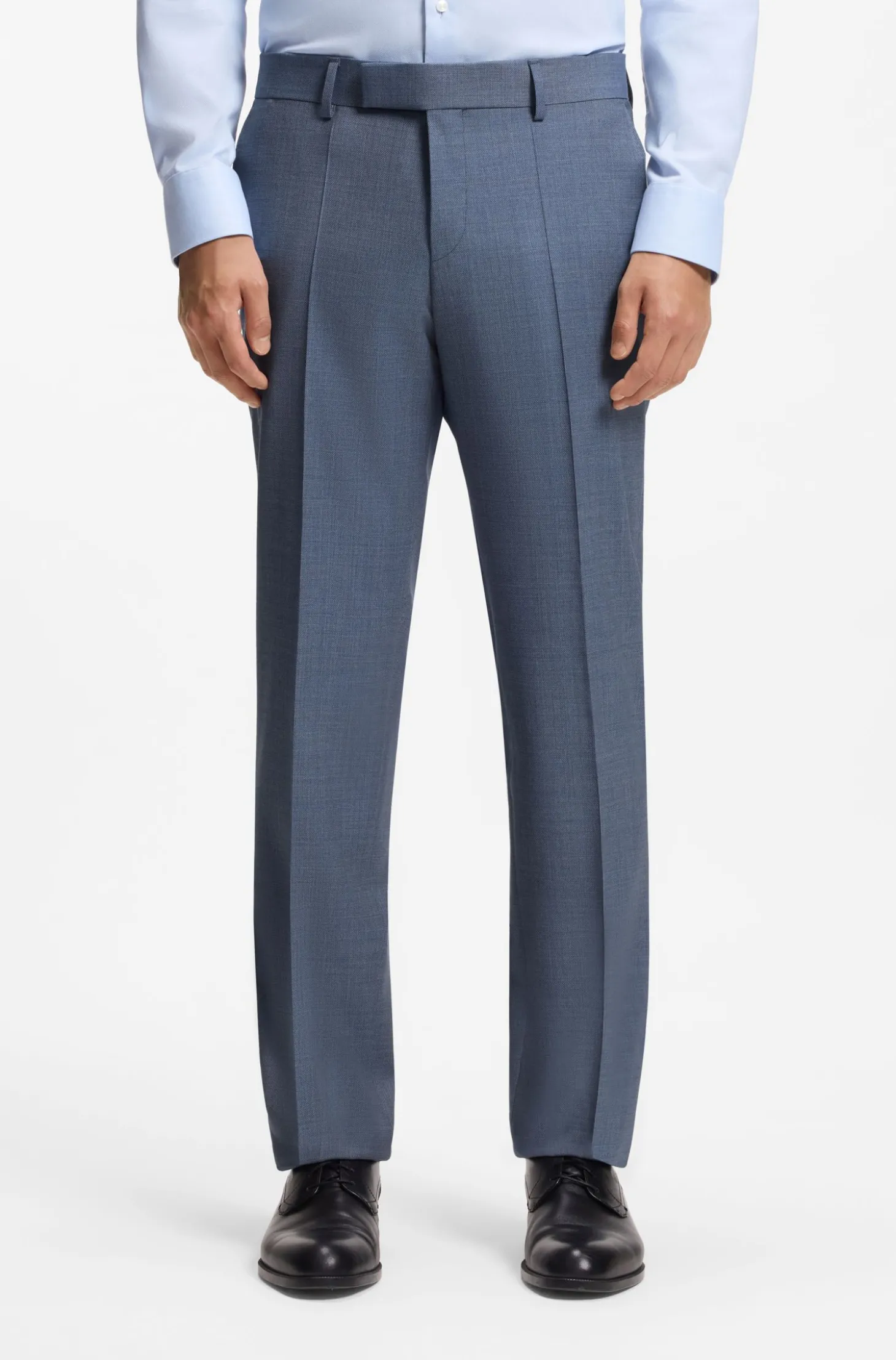 Slim-Fit Zweiteiler aus gemusterter Stretch-Wolle