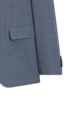 Slim-Fit Zweiteiler aus gemusterter Stretch-Wolle
