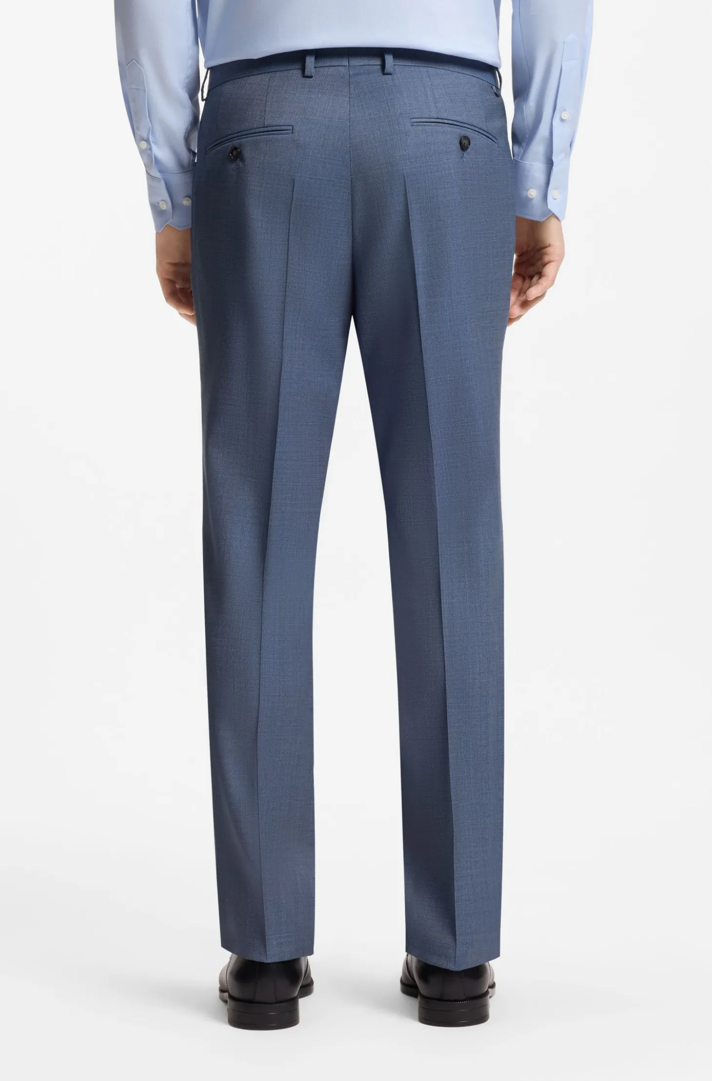 Slim-Fit Zweiteiler aus gemusterter Stretch-Wolle