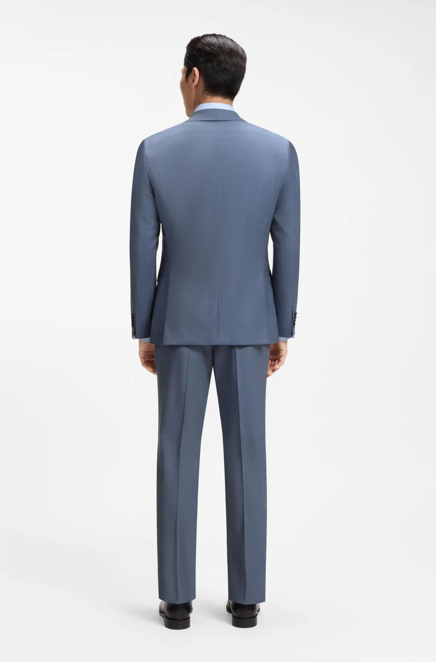 Slim-Fit Zweiteiler aus gemusterter Stretch-Wolle
