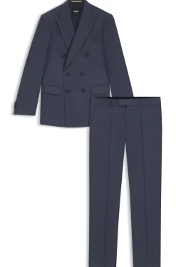 Slim-Fit Zweiteiler aus gemusterter Schurwolle