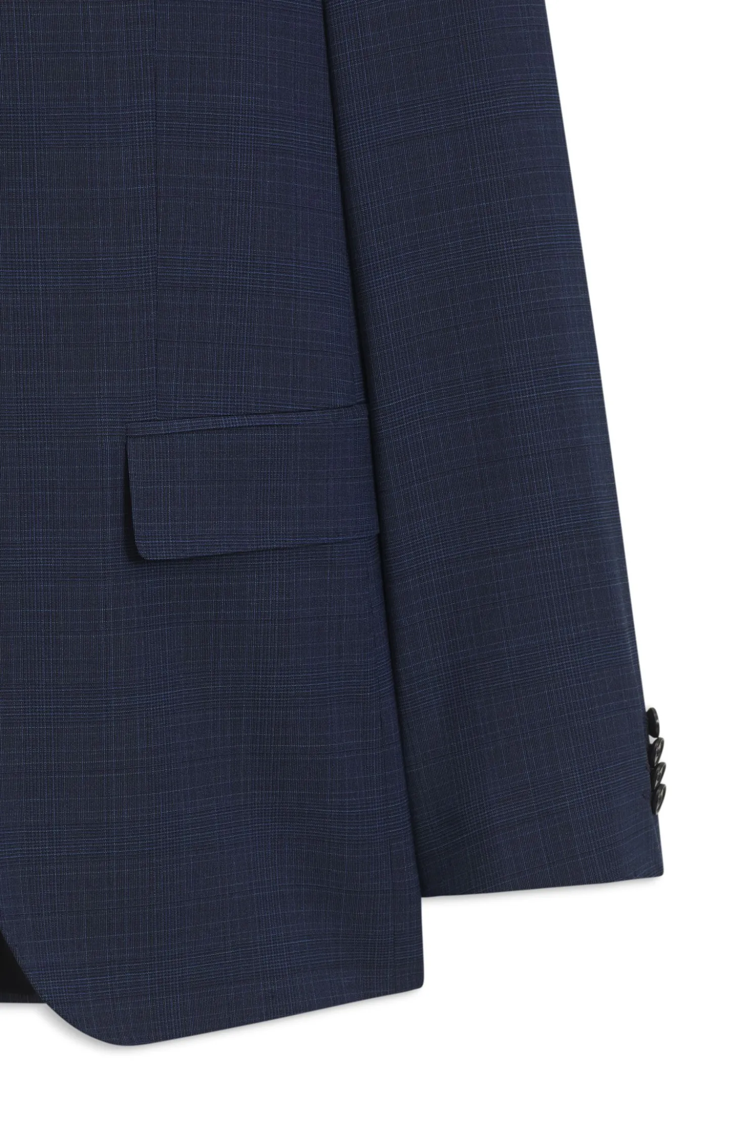 Slim-Fit Zweiteiler aus karierter Stretch-Wolle
