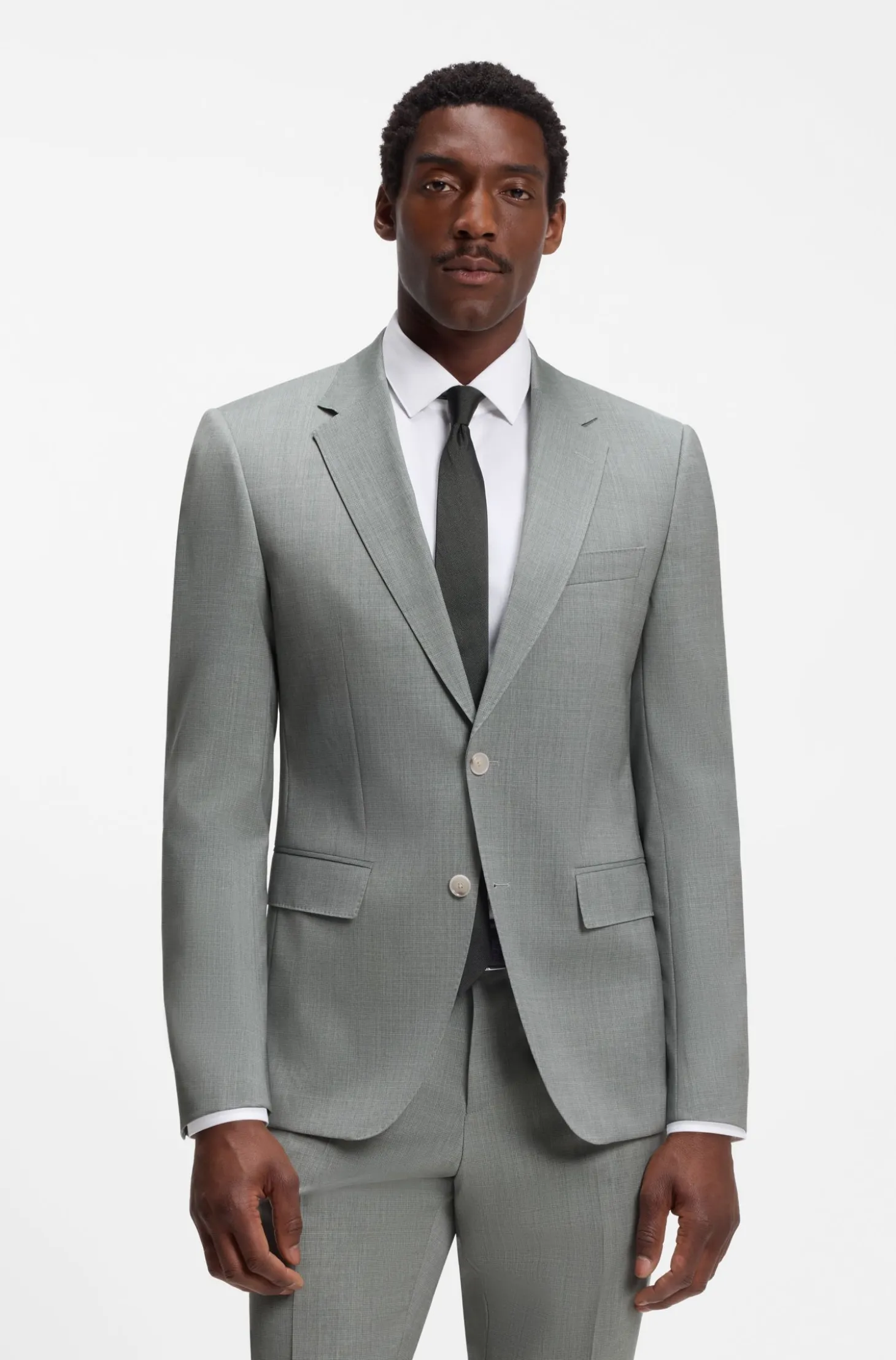 Slim-Fit Zweiteiler aus Schurwolle