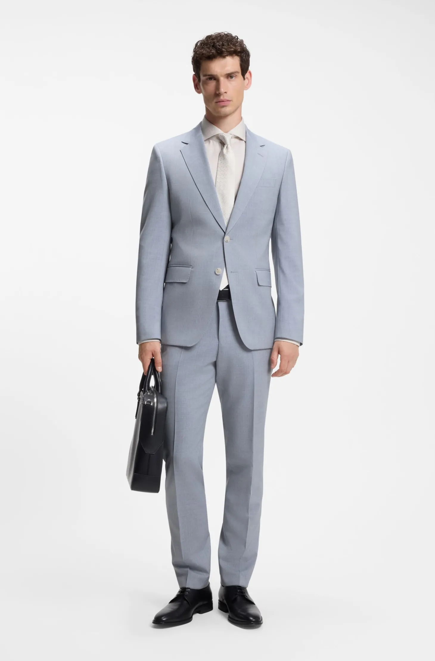 Slim-Fit Zweiteiler aus Schurwolle