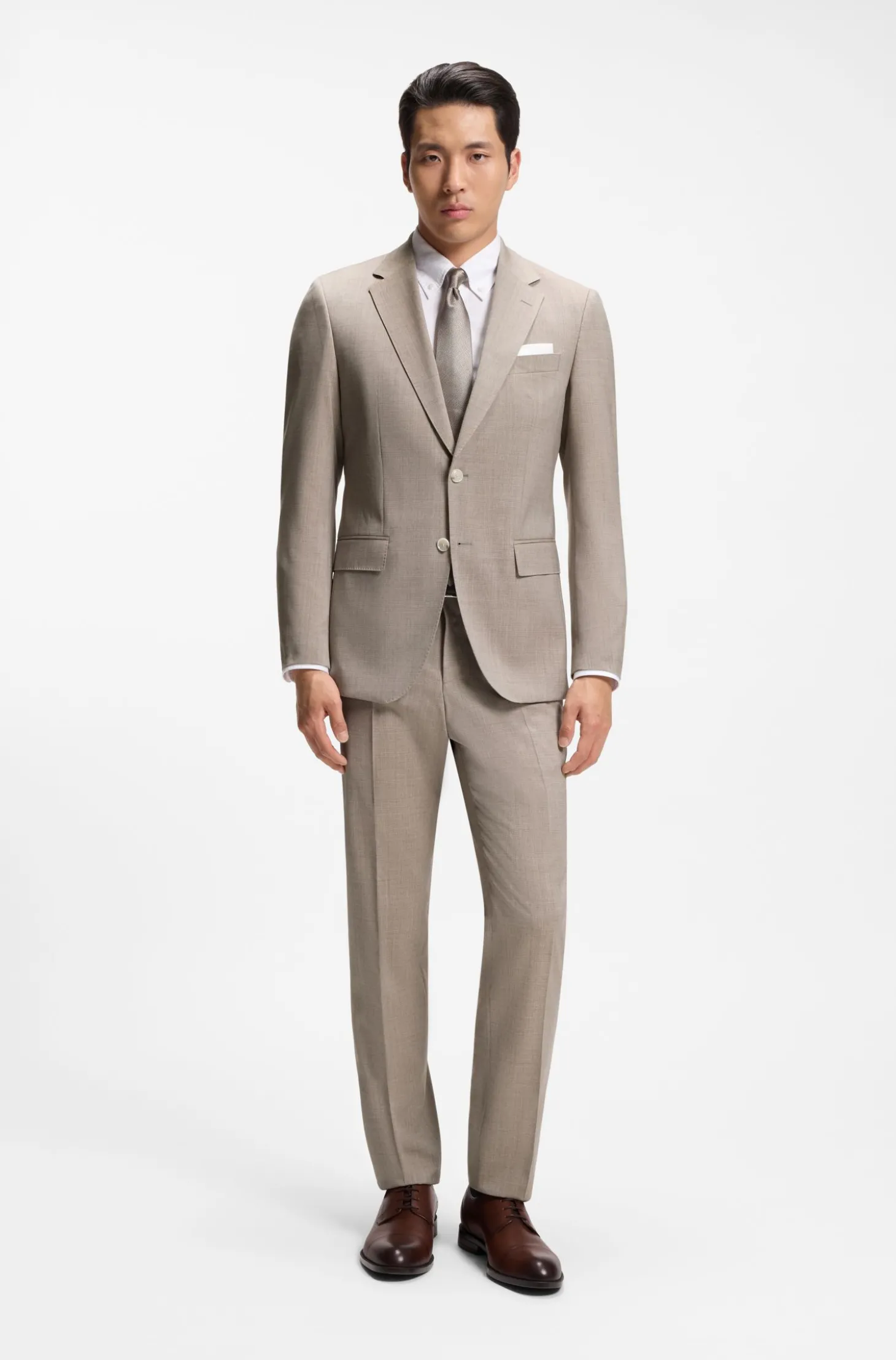 Slim-Fit Zweiteiler aus Schurwolle