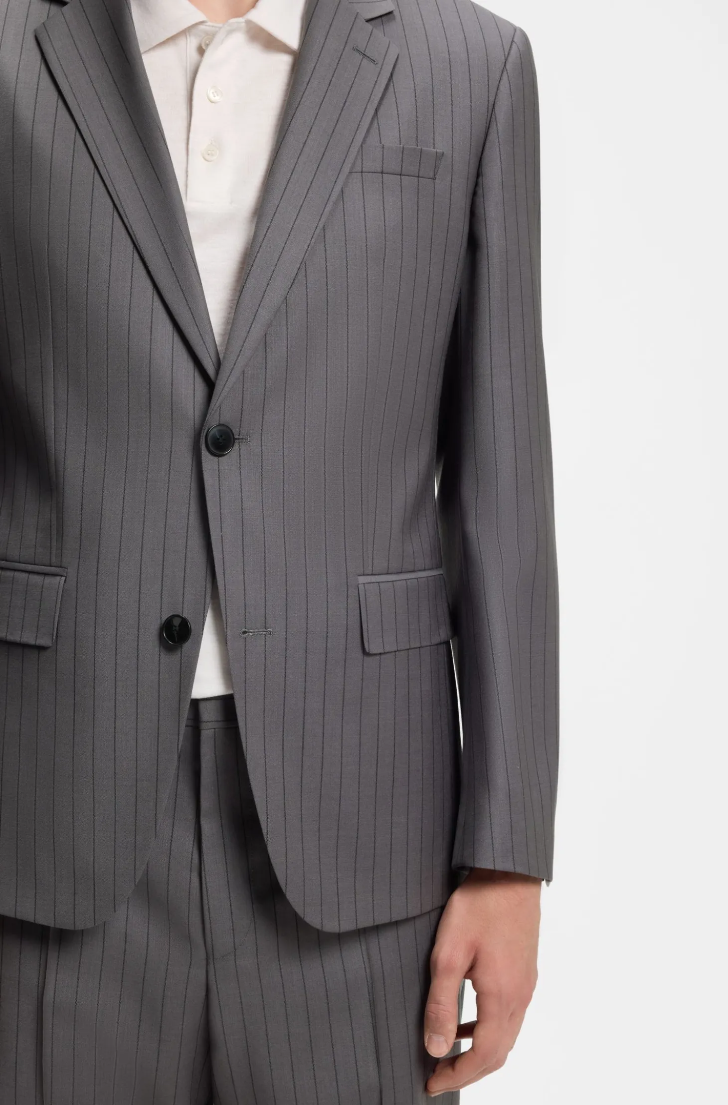 Slim-Fit Zweiteiler aus Schurwolle