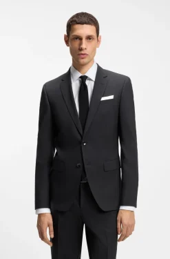 Slim-Fit Zweiteiler aus Stretch-Wolle
