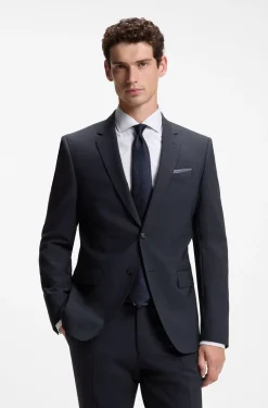 Slim-Fit Zweiteiler aus Stretch-Wolle