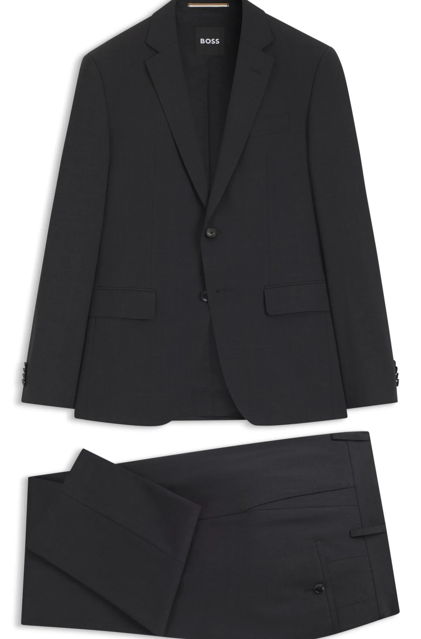 Slim-Fit Zweiteiler aus Stretch-Wolle