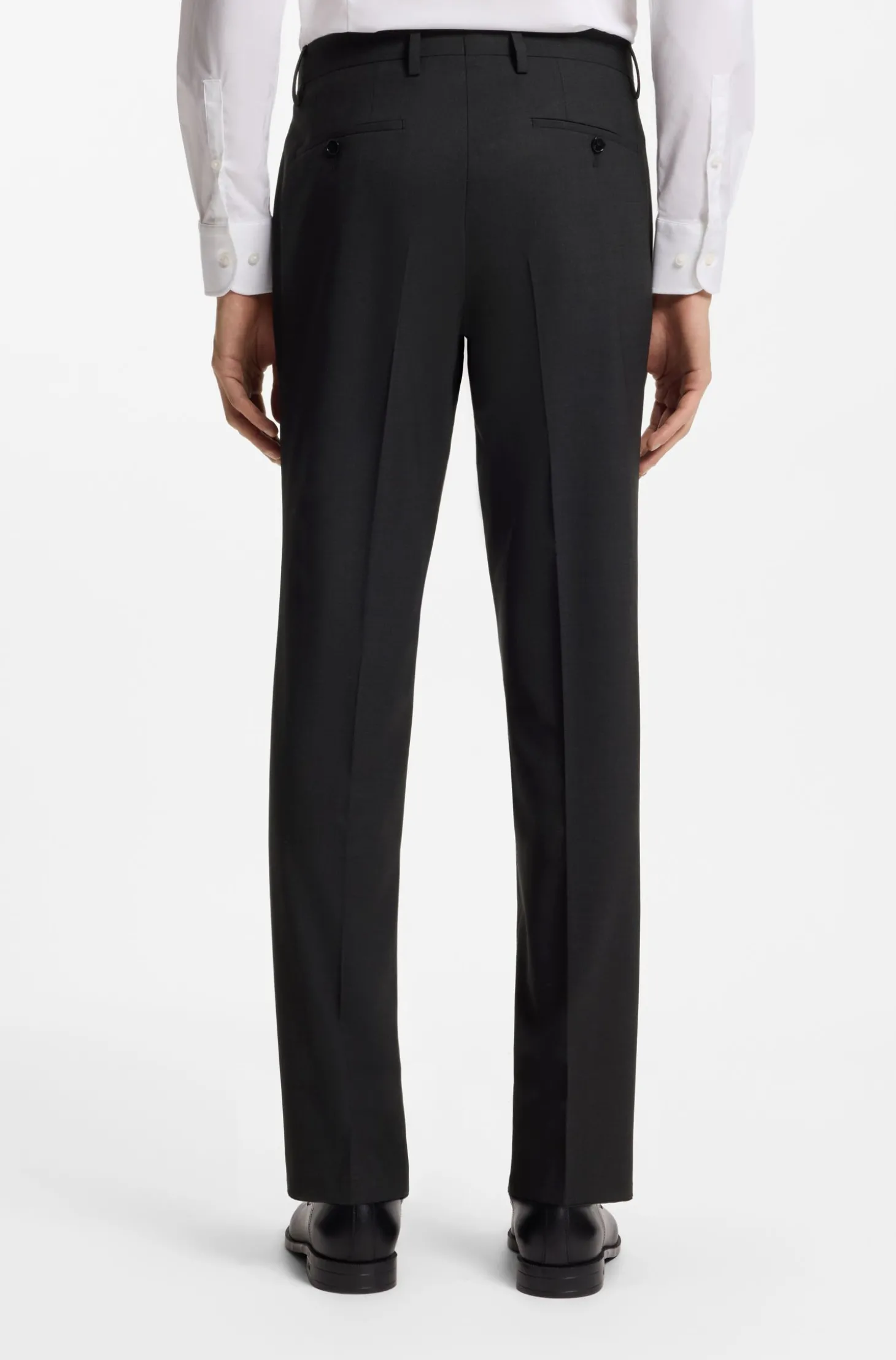 Slim-Fit Zweiteiler aus Stretch-Wolle