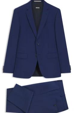 Slim-Fit Zweiteiler aus Stretch-Wolle