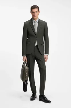 Slim-Fit Zweiteiler aus Stretch-Schurwolle