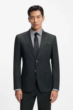 Slim-Fit Zweiteiler aus Woll-Mix