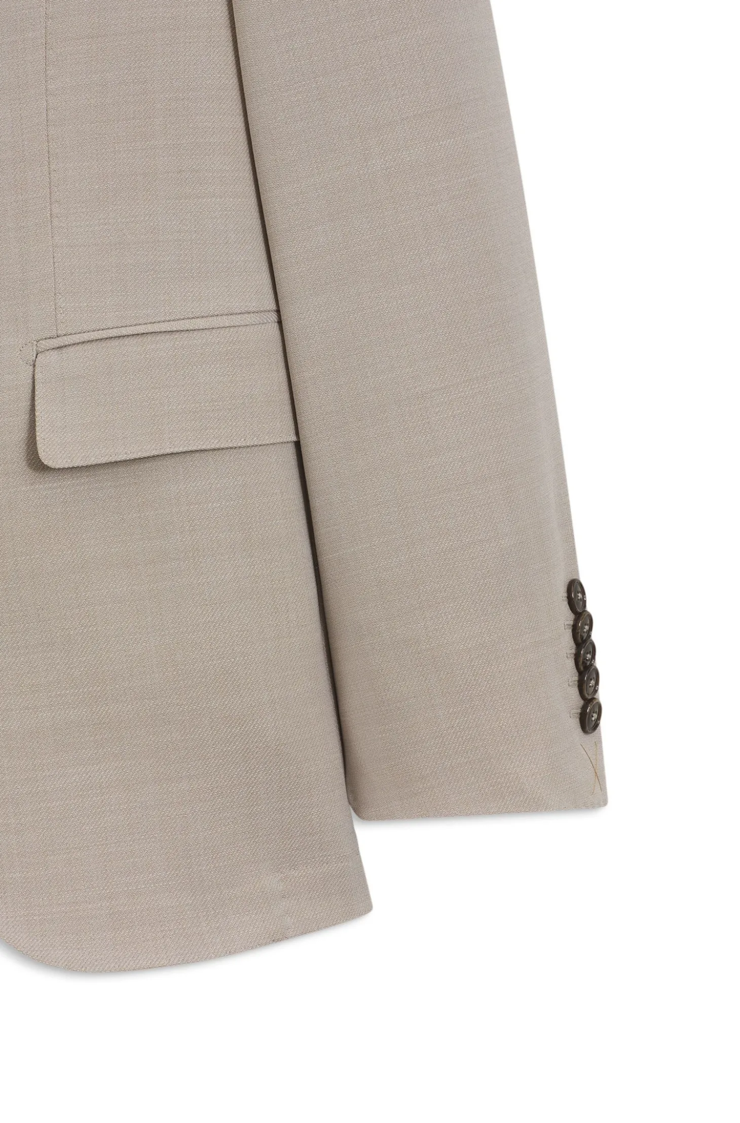 Slim-Fit Zweiteiler aus Woll-Mix mit Seide