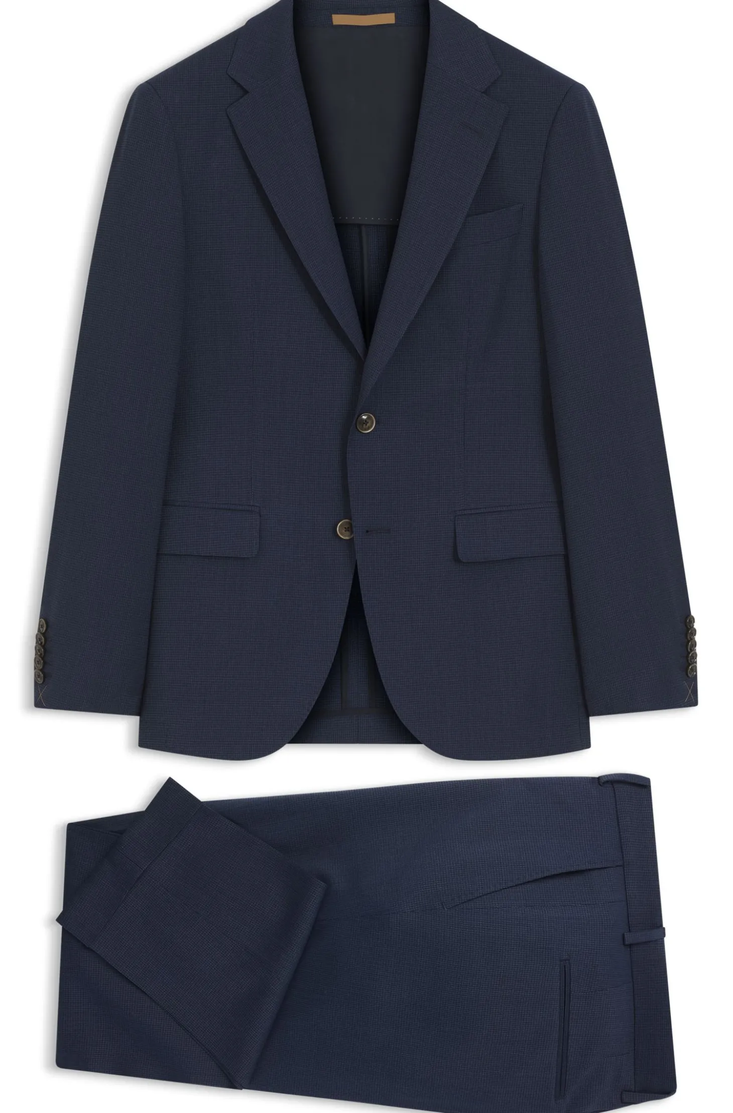 Slim-Fit Zweiteiler aus Woll-Mix mit Seide