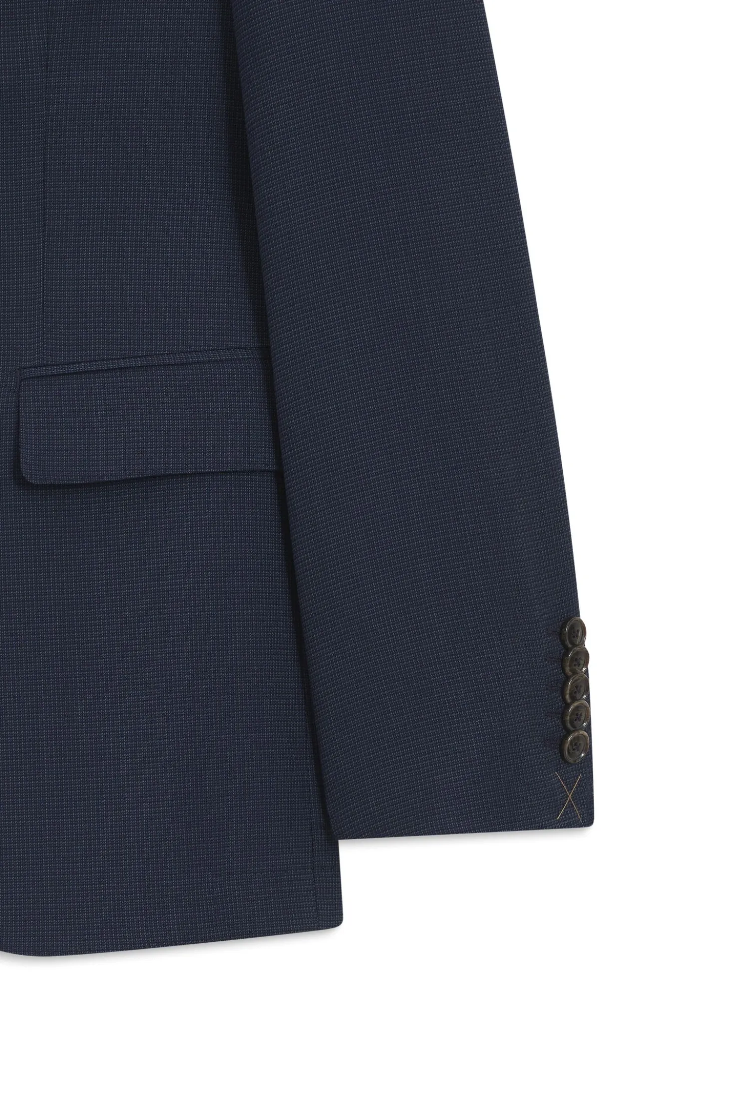 Slim-Fit Zweiteiler aus Woll-Mix mit Seide