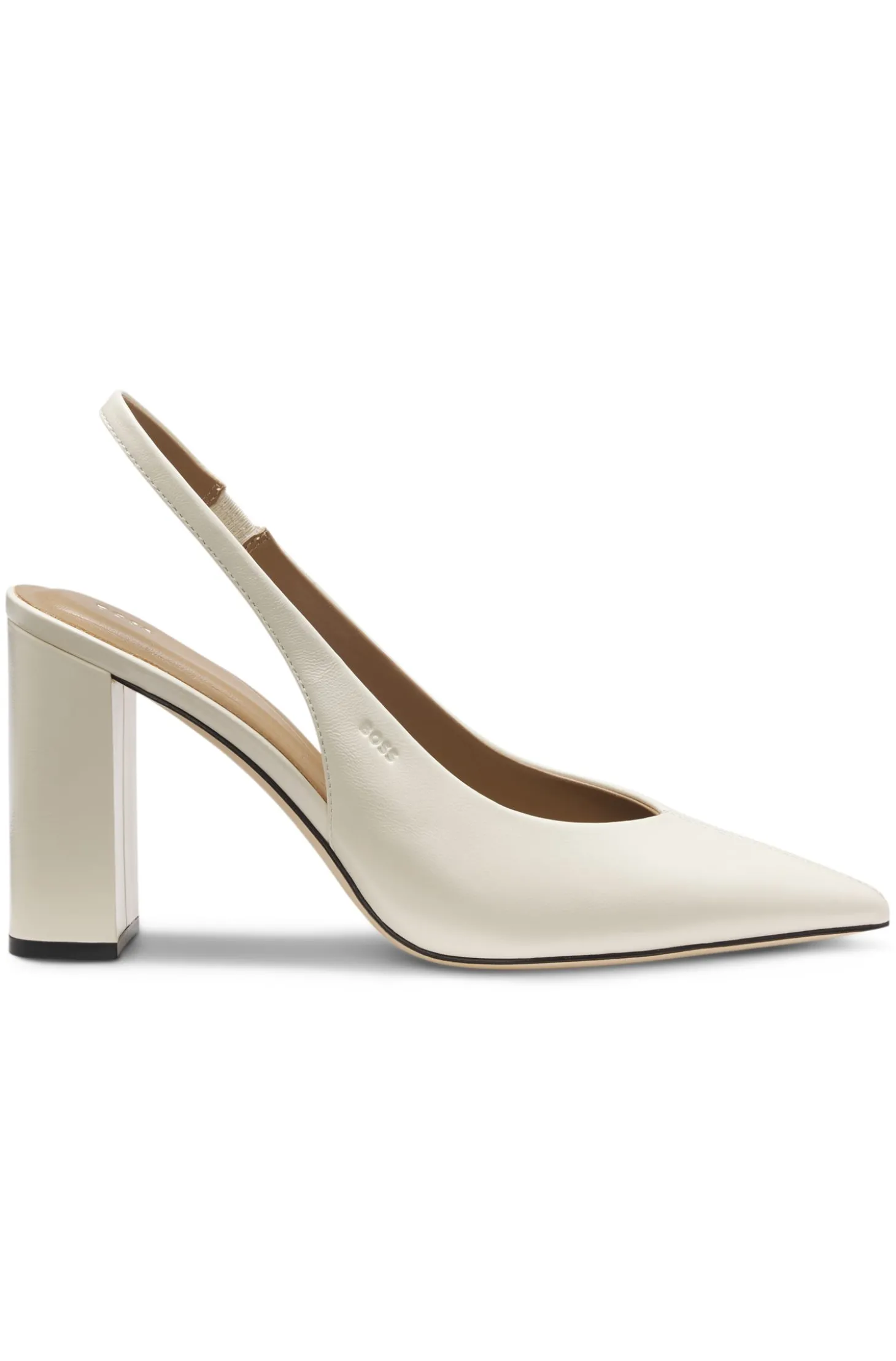 Slingback-Pumps aus Leder