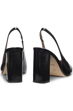 Slingback-Pumps aus Leder