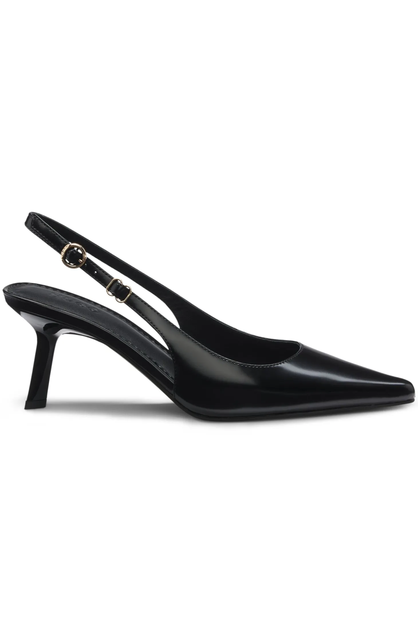 Slingbacks aus Brush-Off-Leder