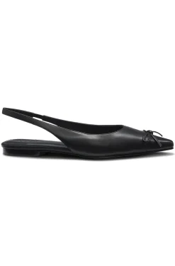 Slingbacks aus Nappaleder mit Schleife