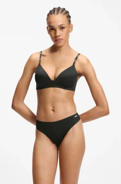 Slip aus elastischer Mikrofaser mit niedriger Bundhöhe und Print