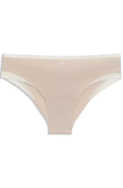 Slip aus Mikrofaser mit Kontrastbesatz