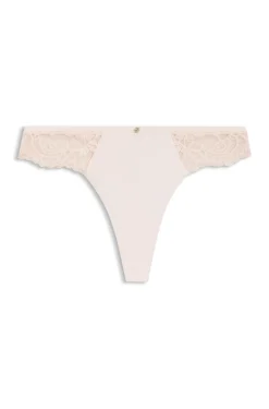 Slip aus Spitze mit plissiertem Mesh und goldenem Anhänger