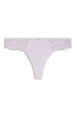 Slip aus Spitze mit plissiertem Mesh und goldenem Anhänger