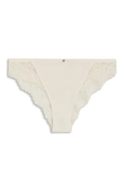 Slip aus Spitze mit plissierten Mesh-Details