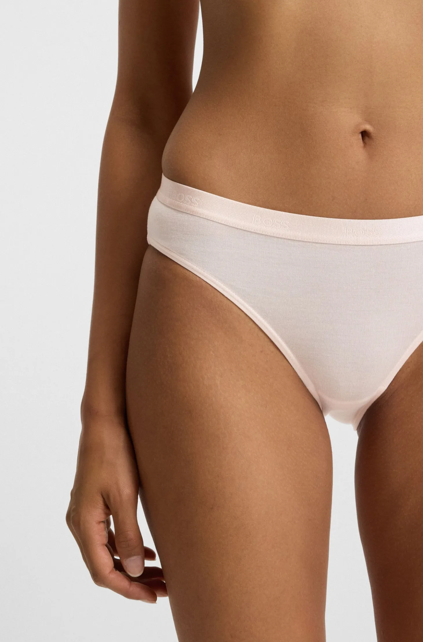 Slip aus Stretch-Jersey mit Logo-Bund