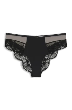 Slip mit niedriger Bundhöhe aus Spitze und Mesh