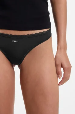 Slips mit niedriger Bundhöhe und tonalem Spitzenbesatz