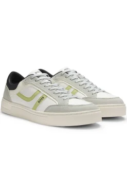 Sneakers aus Kunstleder im Colour-Block-Design