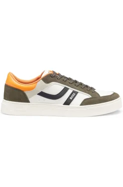 Sneakers aus Kunstleder im Colour-Block-Design