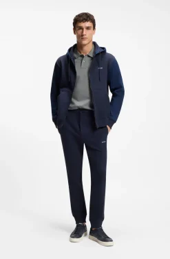 Sneakers aus Kunstleder mit Details in Denim-Optik