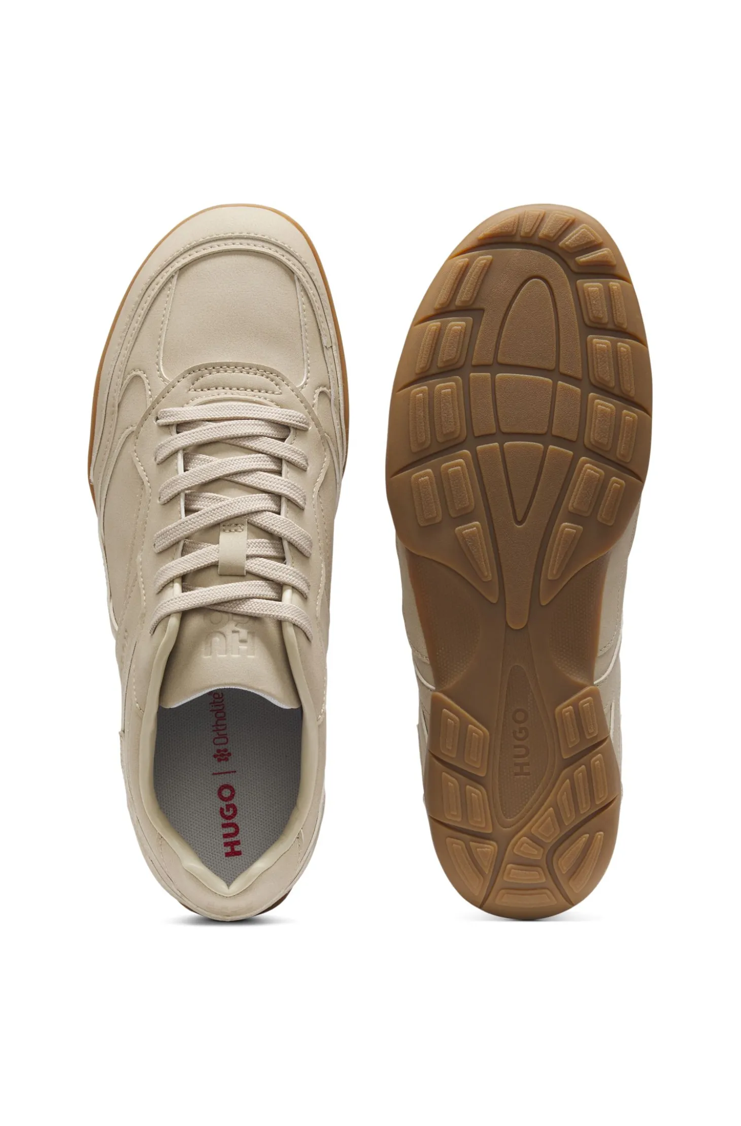 Sneakers aus Kunstleder mit Stack-Logos
