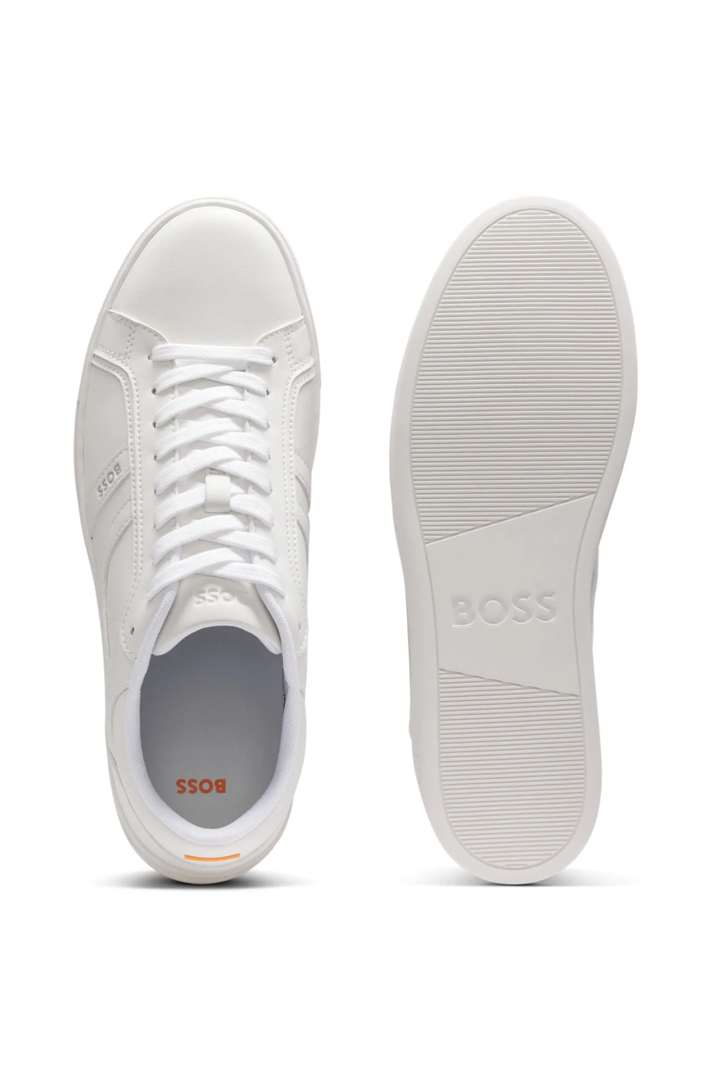 Sneakers aus Kunst-Nappaleder mit Logo