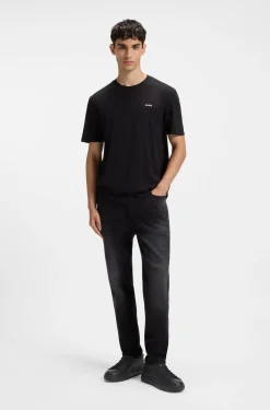 Sneakers aus Leder mit Cupsohle und roten Logo-Details