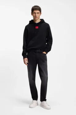 Sneakers aus Leder mit Cupsohle und roten Logo-Details