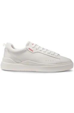 Sneakers aus Leder mit Cupsohle und roten Logo-Details