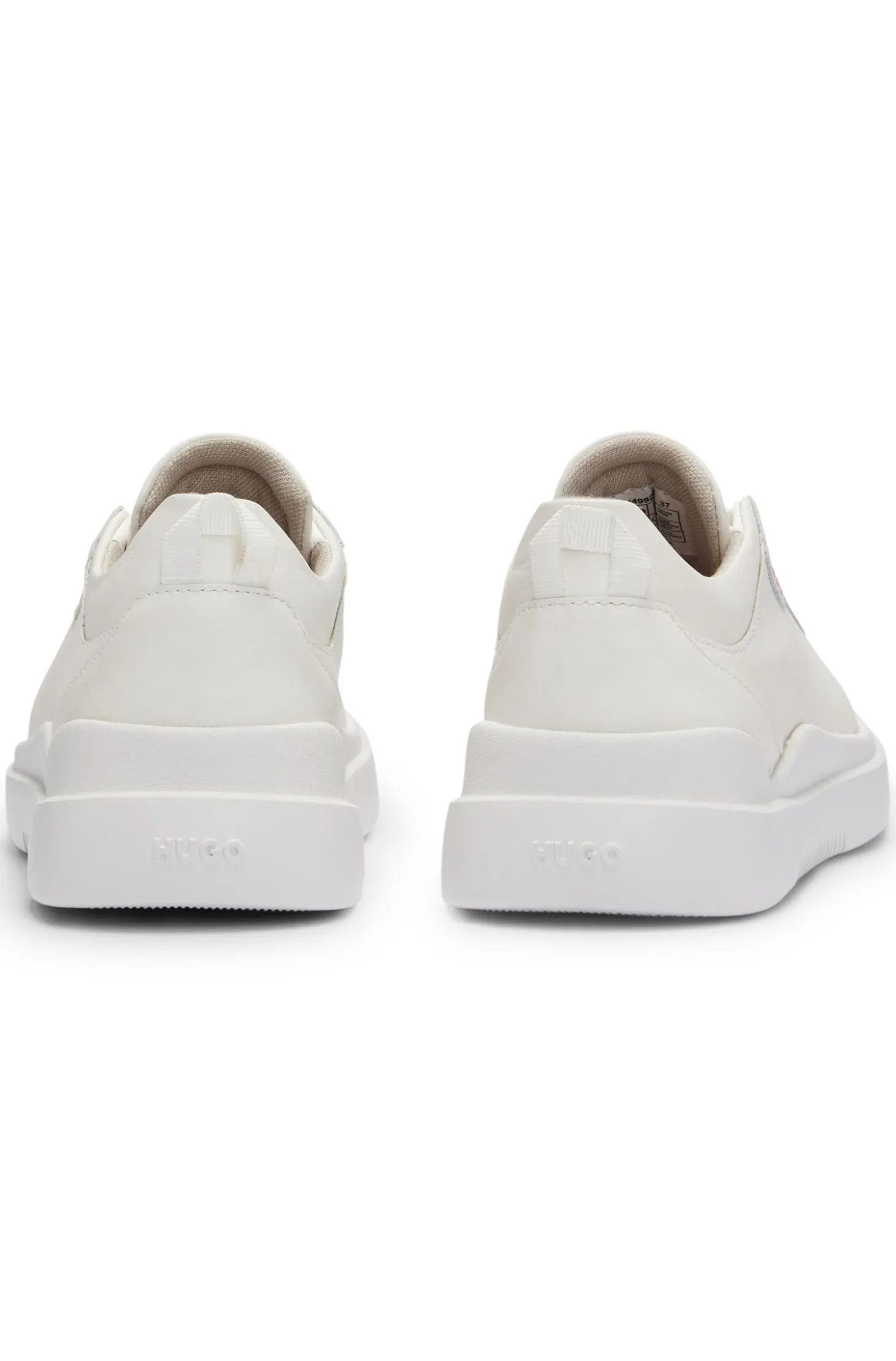 Sneakers aus Leder mit Cupsohle und Logo-Details