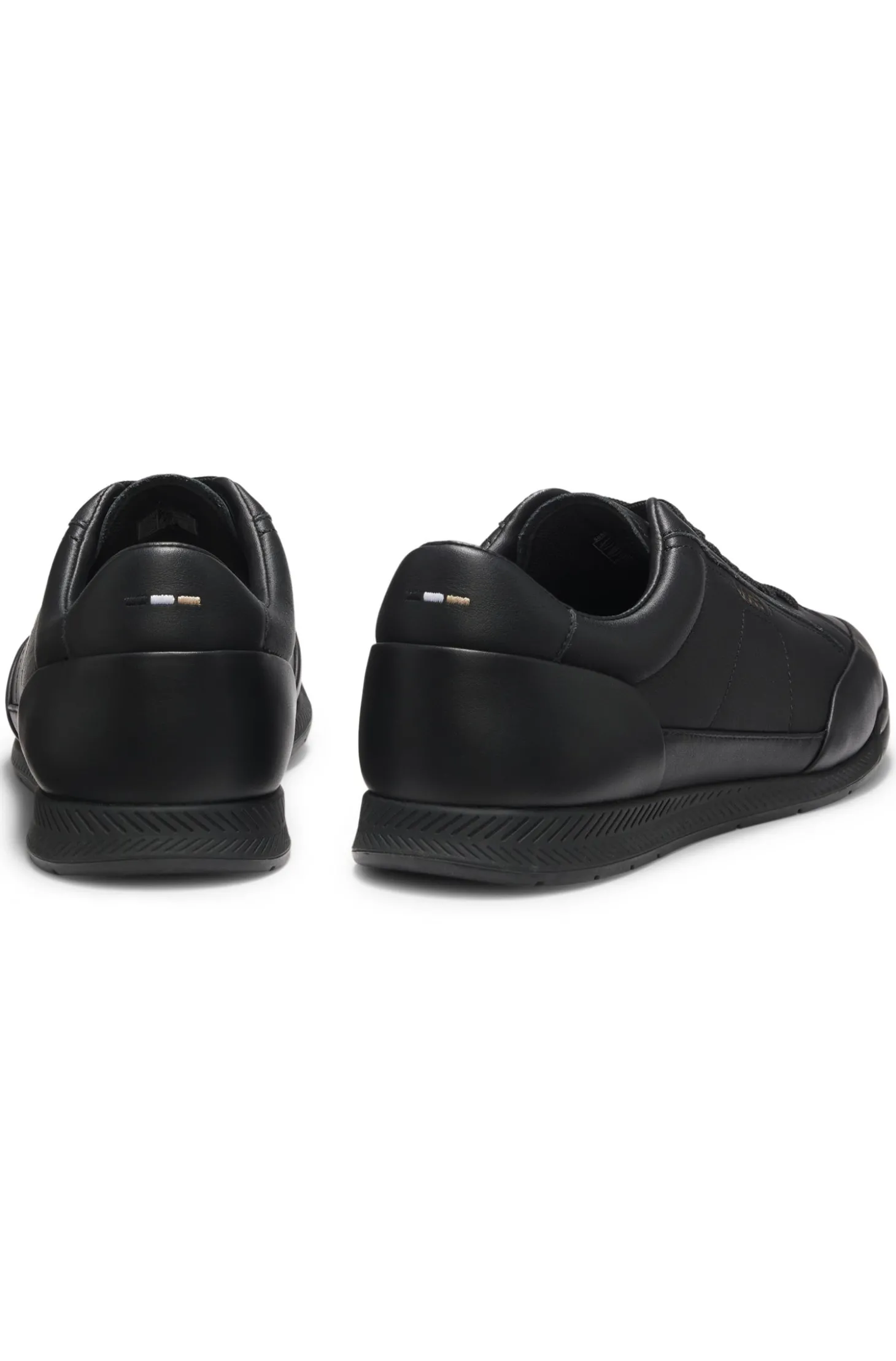 Sneakers aus Leder mit Folien-Logo