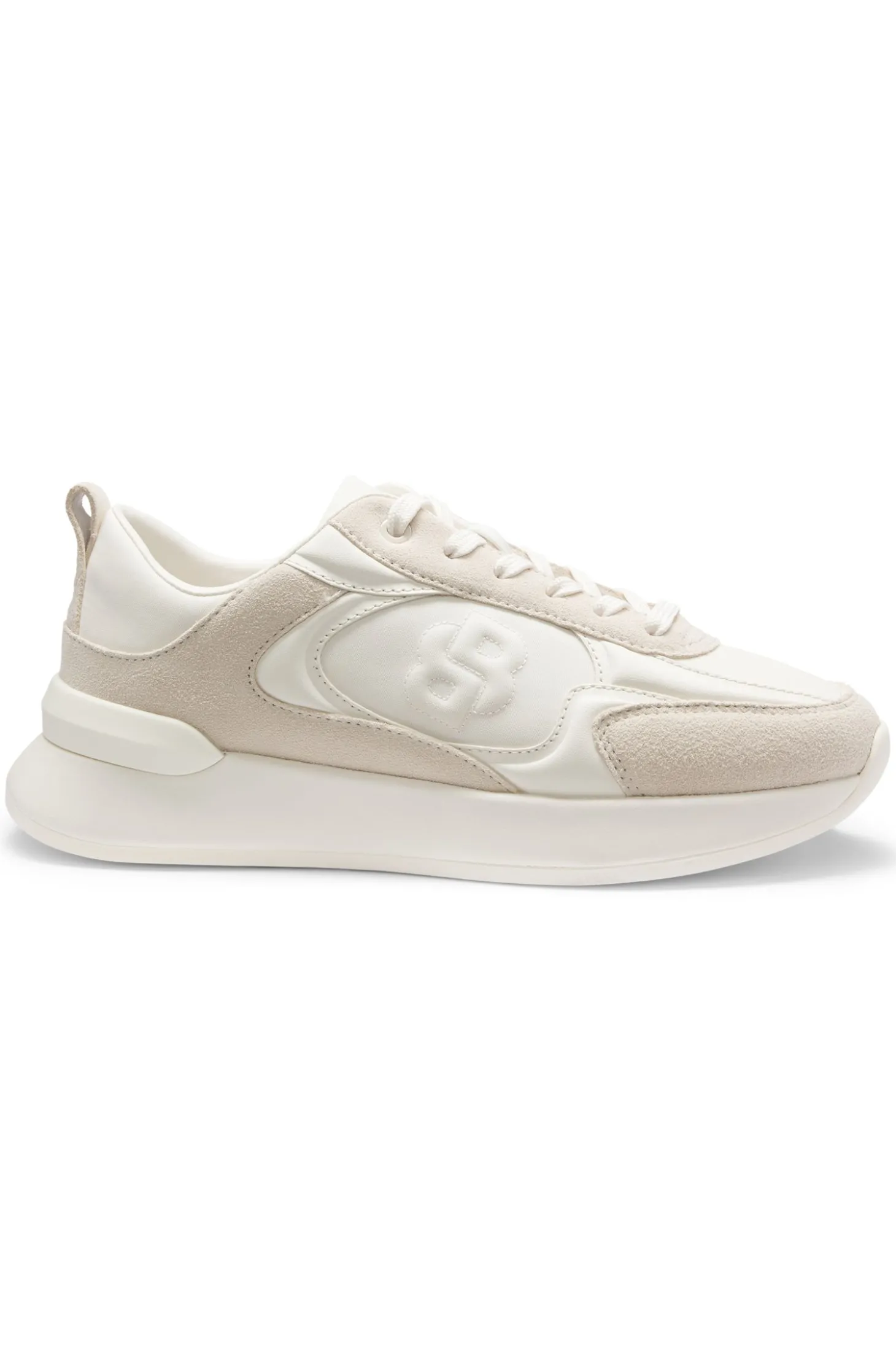 Sneakers aus Material-Mix mit Double-B-Monogramm