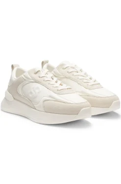 Sneakers aus Material-Mix mit Double-B-Monogramm