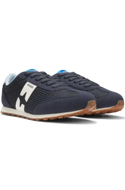 Sneakers aus Mesh mit Details aus Veloursleder-Imitat