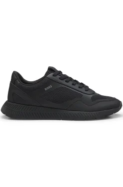 Sneakers aus Mesh mit gerippter Sohle
