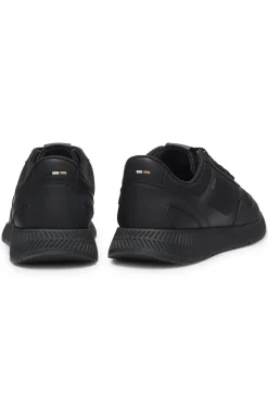 Sneakers aus Mesh mit gerippter Sohle